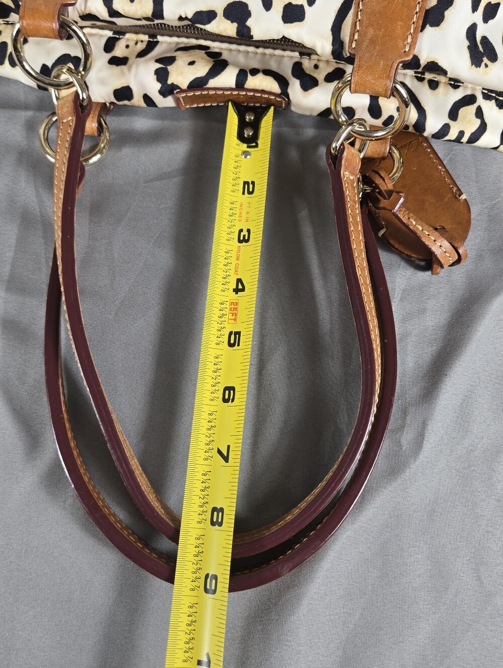 Dooney & Bourke Leopard Print Travel Tote Statement Iconic - Picture 13 of 16